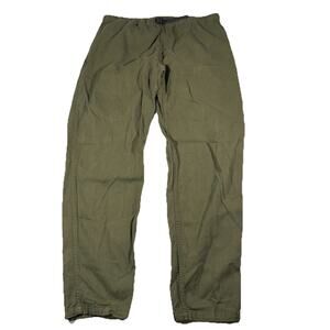 Gramicci G-Pants Men’s Large Olive Green Elastic Waist Climbing Hiking Outdoor